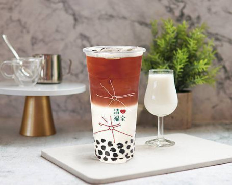 Yǐn Cáng Bǎn Zhēn Zhū Fēng Mì Xiān Nǎi Pǔ Ěr Pearl Puer Tea Con Leche Fresca Y Miel