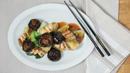 Stir Fried Bok Choy 5 Spice Tofu With King Oyster Mushroom