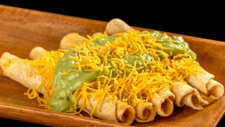 Rolled Tacos Cheese 5 With Guacamole