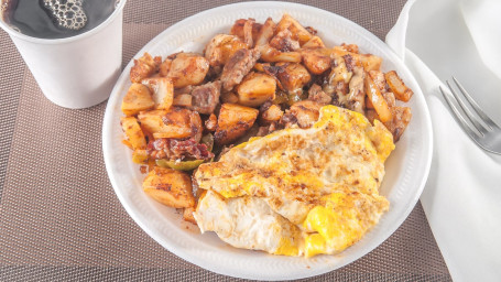 Home Fries With Eggs Bacon Or Sausage Toast
