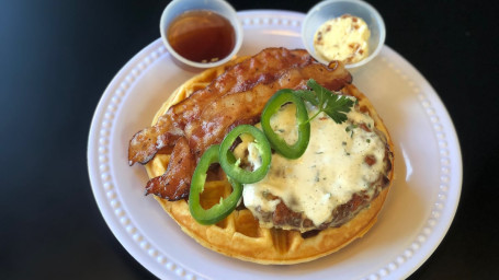 Fried Ranch Chicken On A Waffle