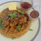 Fried Hoisin Glazed Chicken, Scallions Sesame Seeds Waffle