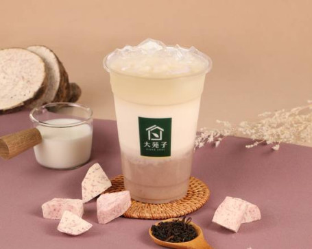 Xǔ Qìng Liáng Yù Tóu Xiān Nǎi Lǜ Zhōng Bēi Taro Té Verde Latte Medio
