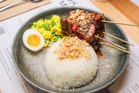 Sate Babi On Rice Popular