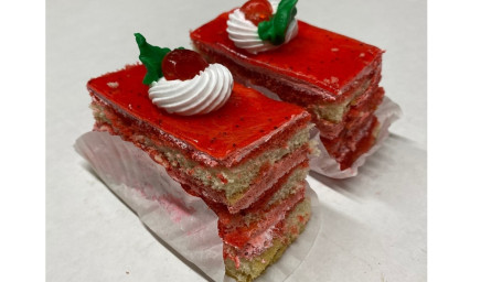 Strawberry Mousse Cake Slice