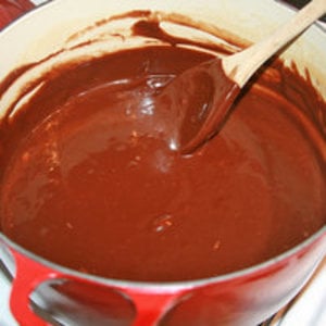 Salsa de chocolate caliente